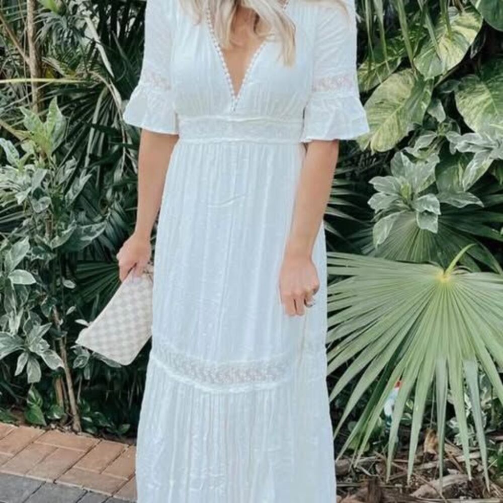 Baltic Born Marsden White Maxi Dress Size L